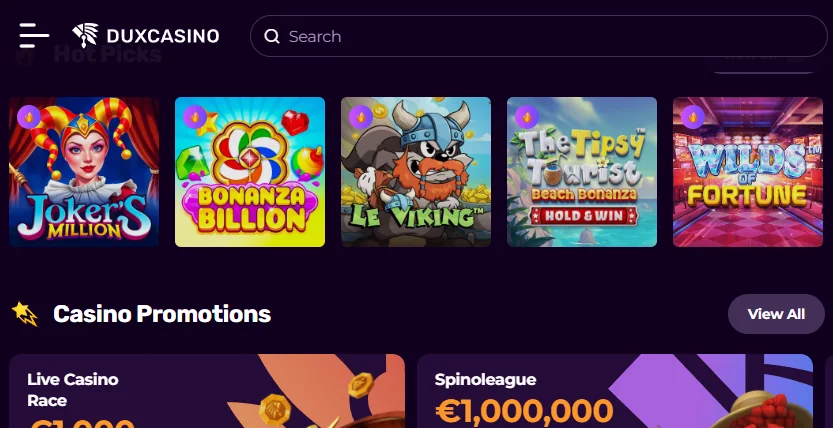 Dux Casino spellen