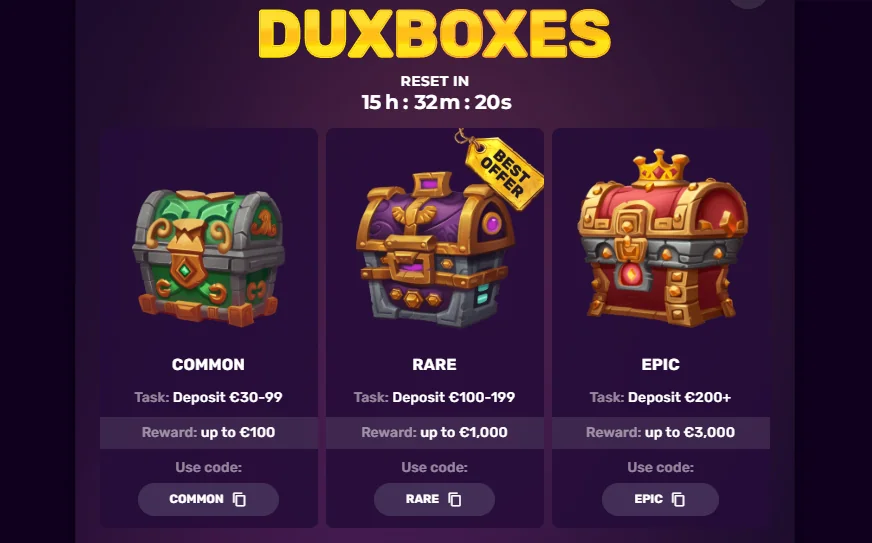 Dux Casino inloggen